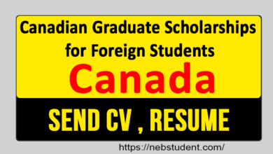 Canadian Graduate Scholarships for Foreign Students