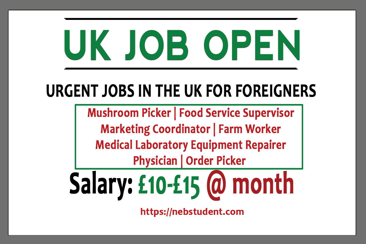 Urgent Jobs in the UK for Foreigners