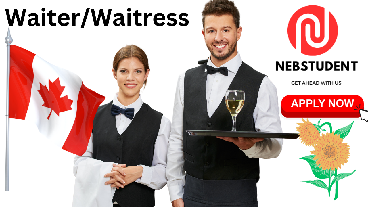 Waiter/Waitress Jobs in Canada with Work Permit for Foreigner