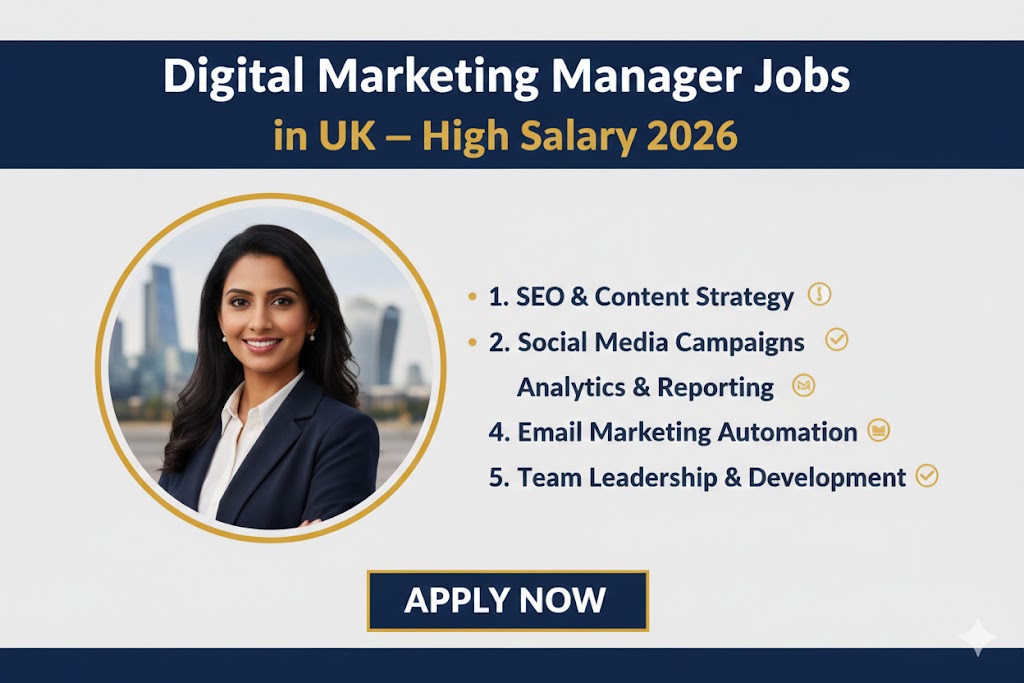 Digital Marketing Manager Jobs in UK – High Salary 2026.