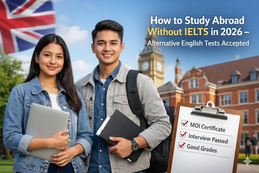 How to Study Abroad Without IELTS in 2026 – Alternative English Tests Accepted