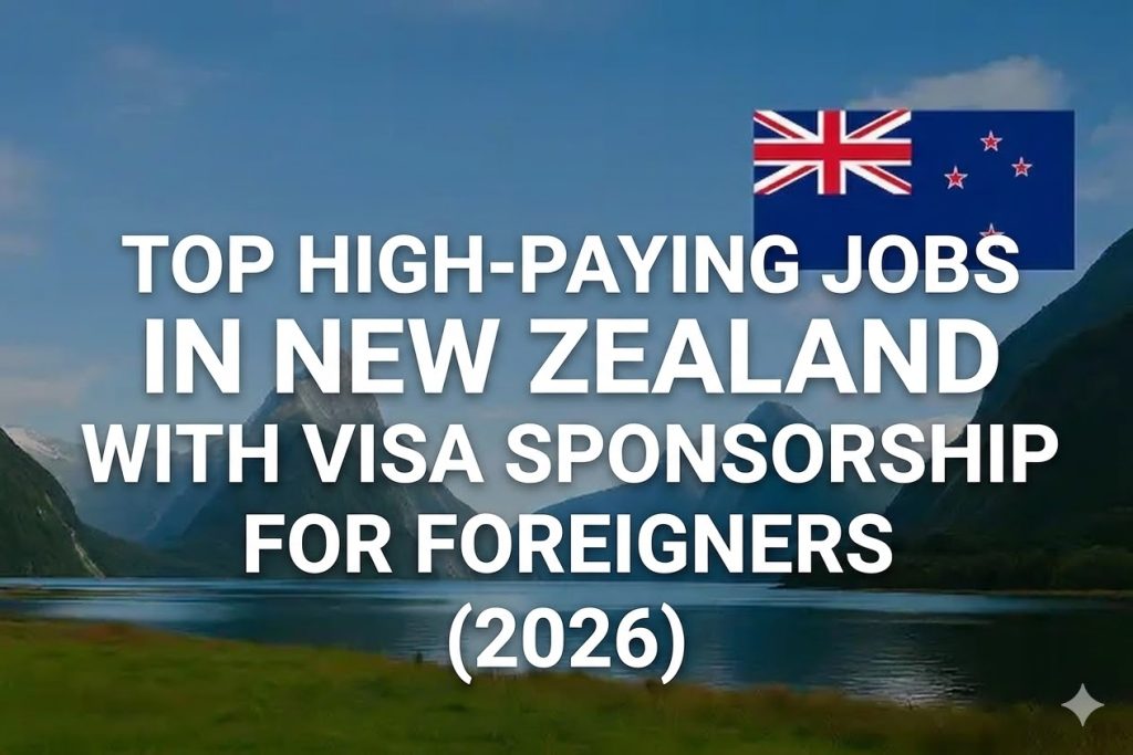 High-Paying Jobs in New Zealand for Foreigners with Visa Sponsorship 2026