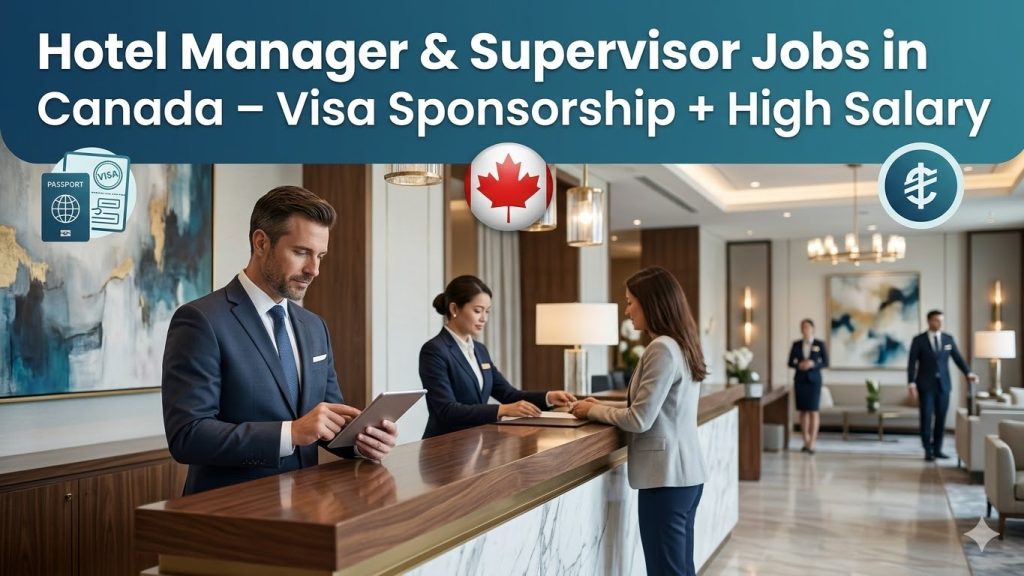 Hotel Manager & Supervisor Jobs in Canada – Visa Sponsorship + High Salary